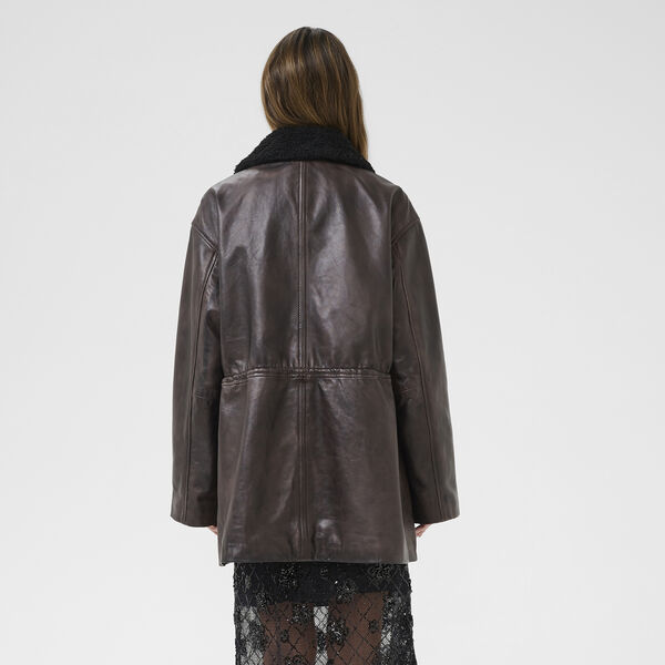 KBBrooklyn Leather Jacket, bracken KBBrooklyn Leather Jacket, bracken, Karen by Simonsen