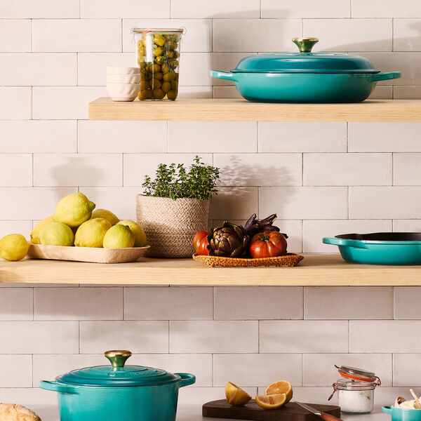 Oval gryteskjeholder, bleu riviera, Le Creuset