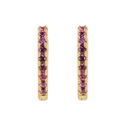 Emilia small hoops, cerise, Emilia by Bon Dep