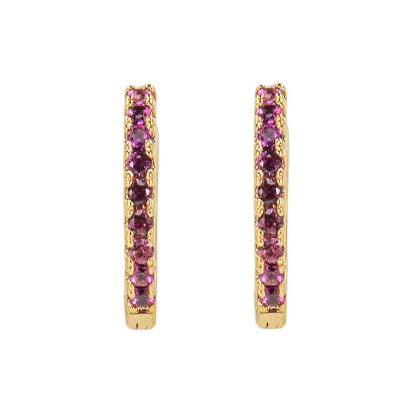Emilia small hoops, cerise, Emilia by Bon Dep