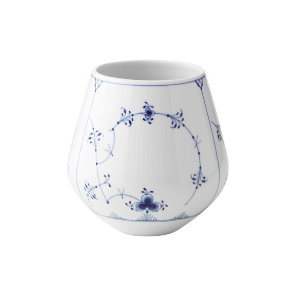 Musselmalt riflet vase 15 cm, Royal Copenhagen