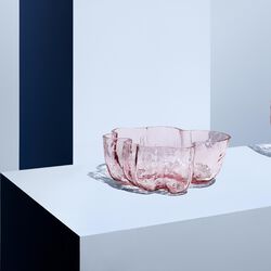 Crackle skål, pink, Kosta Boda