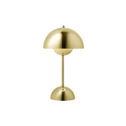 Flowerpot VP9 oppladbar bordlampe, brass-plated Flowerpot VP9 oppladbar bordlampe, brass-plated, &Tradition