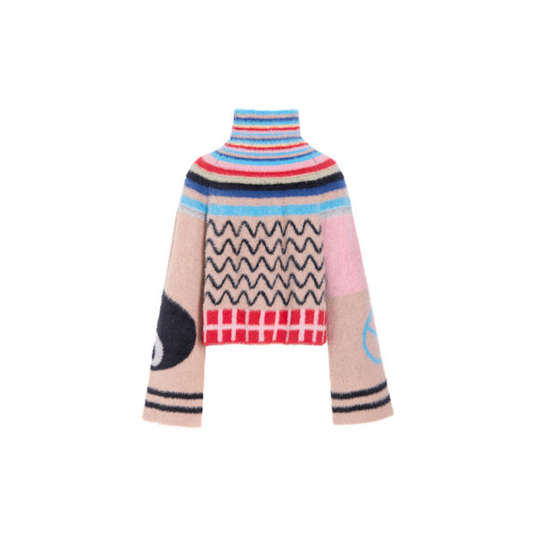 Kitti Turtleneck Blouse, mixed Kitti Turtleneck Blouse, mixed, HUNKØN