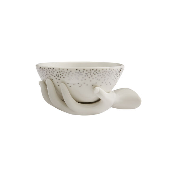 Sparkling Eve Accent sk&aring;l, white/silver, Jonathan Adler