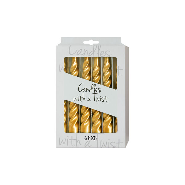 Candles With A Twist lys, gold, Kunstindustrien