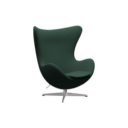 Egg&trade; 3316 loungestol, Christianshavn 1160 dark green uni/satin brushed aluminium, Fritz Hansen