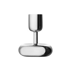 Nappula lysestake, stål, Iittala