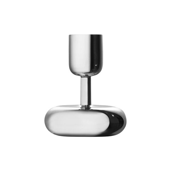 Nappula lysestake, stål, Iittala