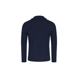 1/2 neck zip merino wool rib knit, total eclipse, KnowledgeCotton Apparel 