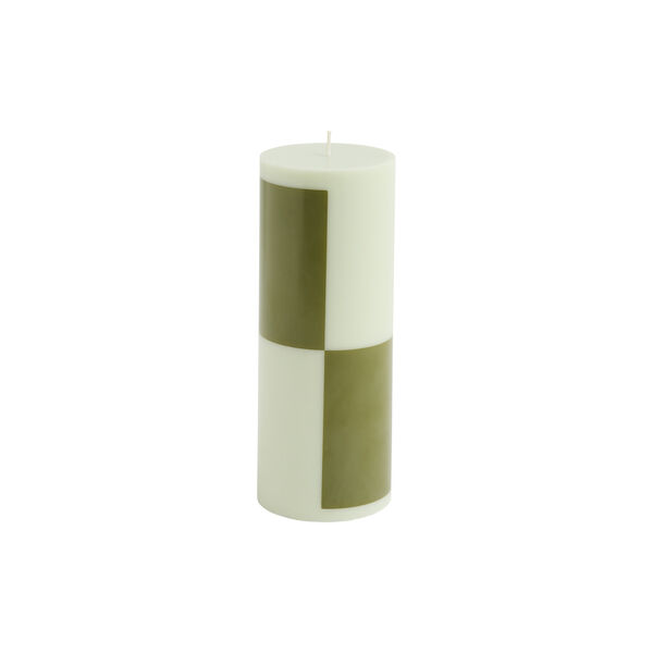 Column stearinlys, light green/army green, HAY