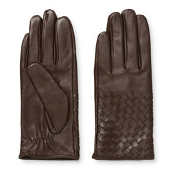 Day Leather Braided Gloves, coffee bean, DAY ET