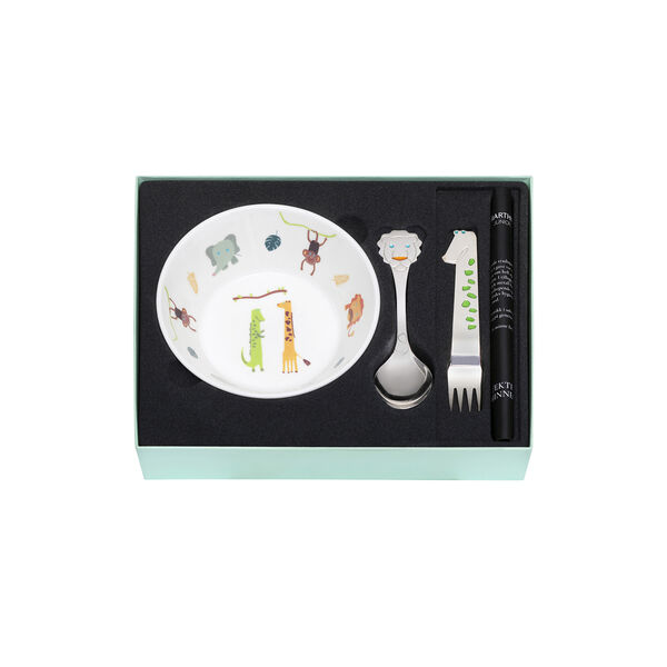 Safari 2 deler med skål, løve og krokodille, Th. Marthinsen