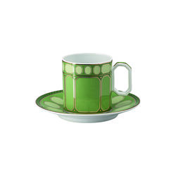 Signum tekopp med underkopp, fern, Rosenthal x Swarovski