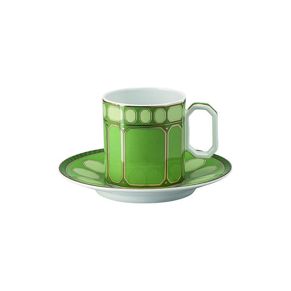 Signum tekopp med underkopp, fern, Rosenthal x Swarovski