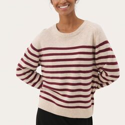 NiakaPW Pullover, tawny port stripe NiakaPW Pullover, tawny port stripe, Part Two