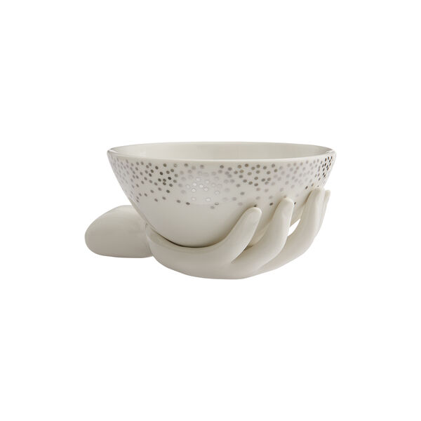 Sparkling Eve Accent sk&aring;l, white/silver, Jonathan Adler