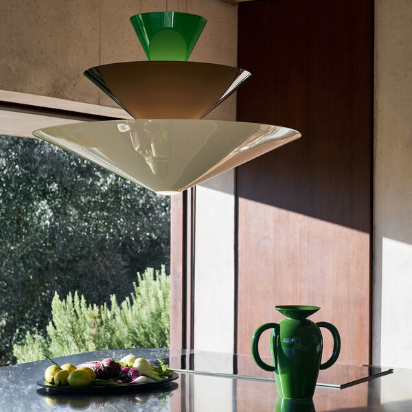 Gio LN15 pendel, signal green/deep blue/ecru white, &Tradition