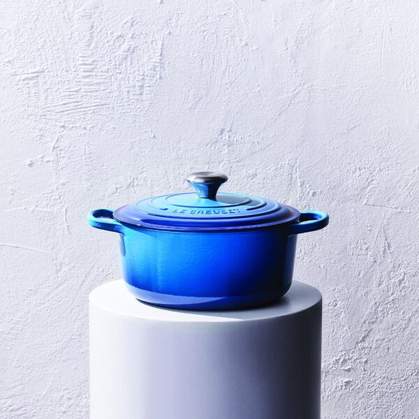 Signature st&oslash;pejern rund gryte &Oslash; 20 cm, azure blue, Le Creuset
