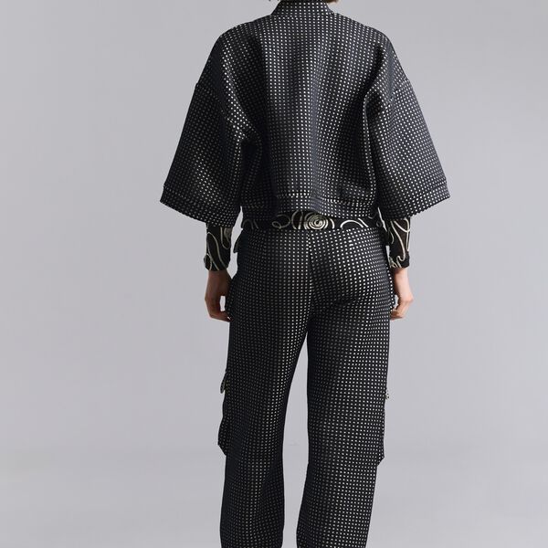 Scuba tiles bomberjakke, black/ivory scuba tiles, BITTE KAI RAND