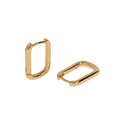 Paula - Rectangular Hoop &oslash;reringer, gull, timi of Sweden