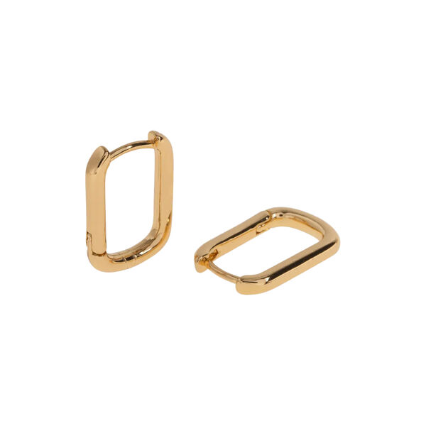 Paula - Rectangular Hoop øreringer, gull, timi of Sweden