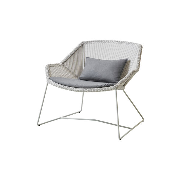 Putesett Breeze loungestol, grey, Cane-line
