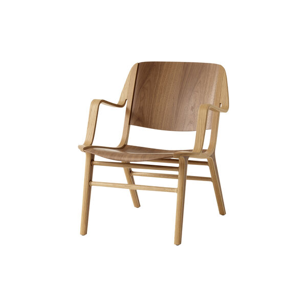 AX HM11 Lounge Chair, lacquered oak/walnut, &Tradition