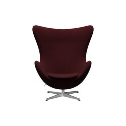 Egg&trade; 3316 loungestol, Christianshavn 1141 red/satin brushed aluminium, Fritz Hansen