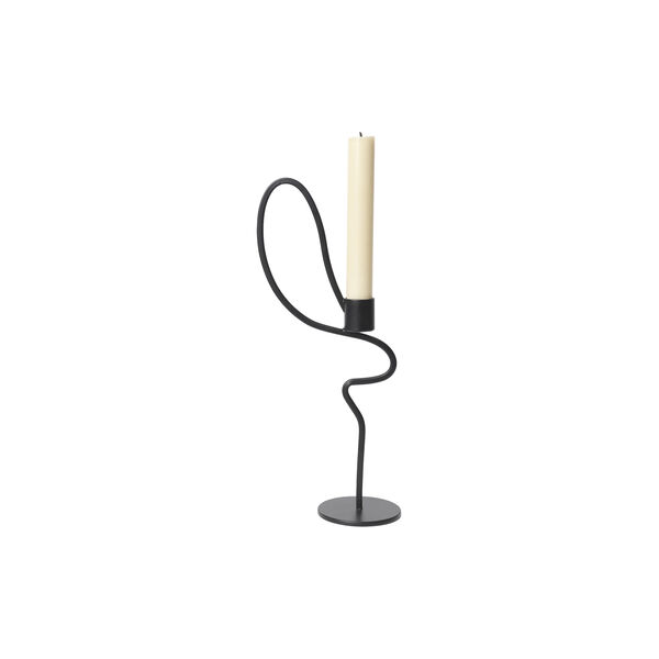 Valse Lysestake Høy, svart Valse Lysestake Høy, svart, Ferm Living