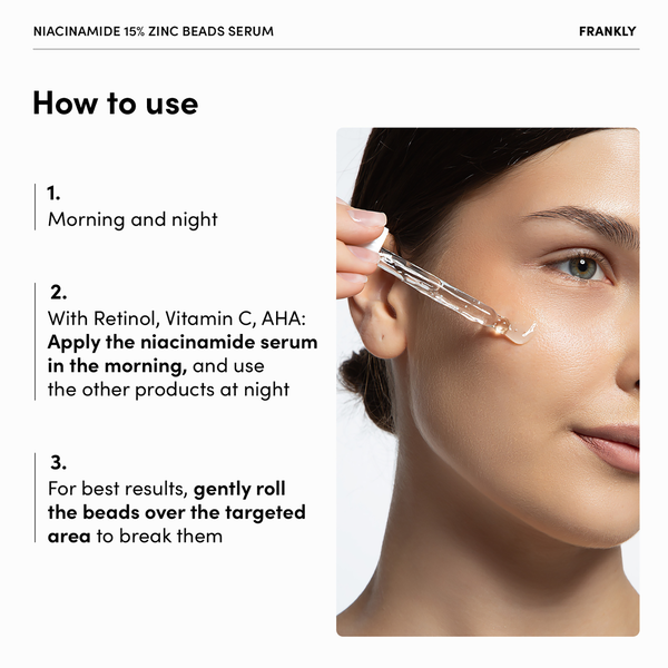 Frankly Niacinamide 15% Zinc Beads Serum 30 ml, Frankly