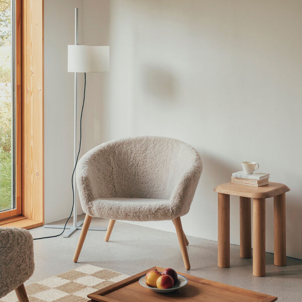Ditzel loungestol, moonlight/oiled oak, Fredericia Furniture
