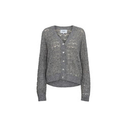 NURIETTA POINTELLE CARDIGAN, medium grey mel, N&Uuml;MPH