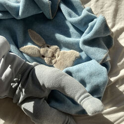 Baby Sweet Bunny Bamboo pledd, blue, Frati Home