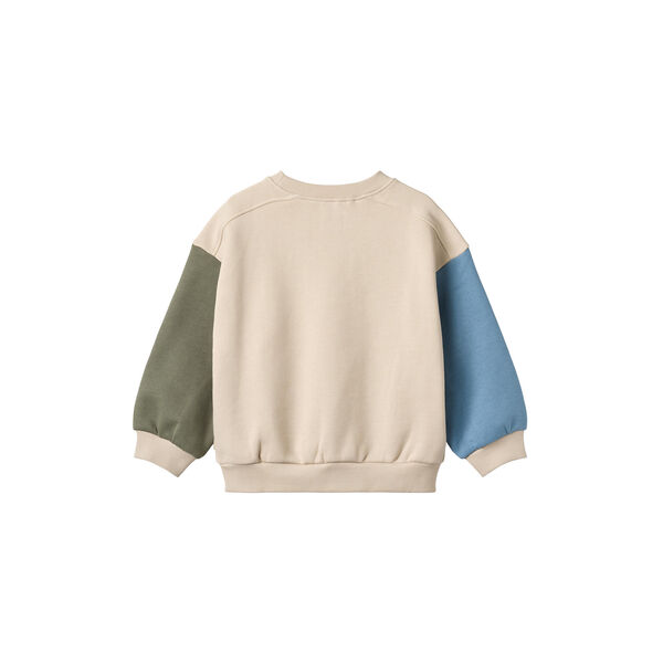 Sweatshirt L/S badge Elliot, offwhite, Wheat
