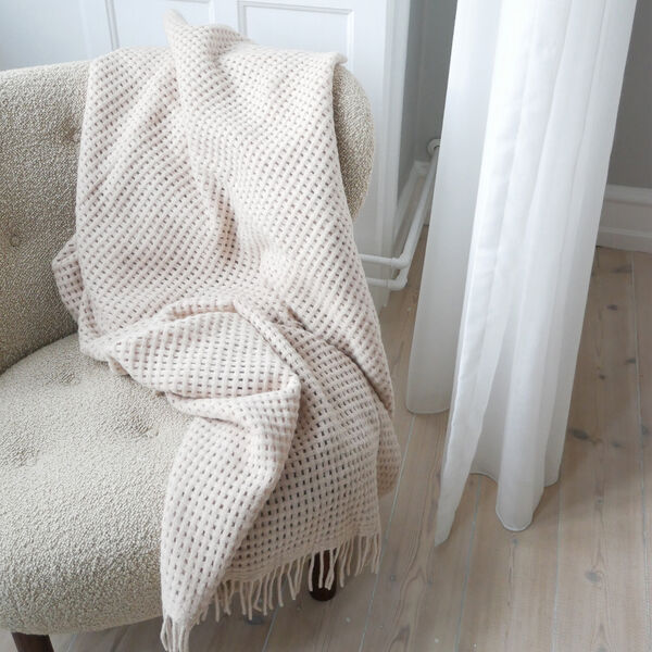 Basket pledd, beige, ELVANG