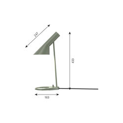 AJ Mini bordlampe, lys petroleum, Louis Poulsen