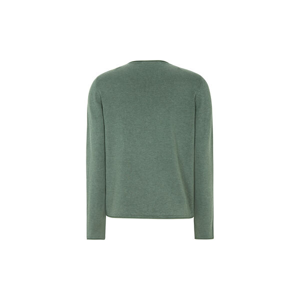 SRMarla O-neck Knit Roll Edge, balsam green melange, Soft Rebels
