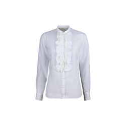 Hillary Blouse Front frill, white, Stenströms