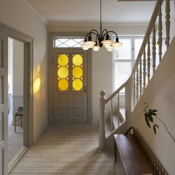 PH 1/1 Lysekrone Centenary Edition 6-armet, aged brass/dusty terracotta, Louis Poulsen