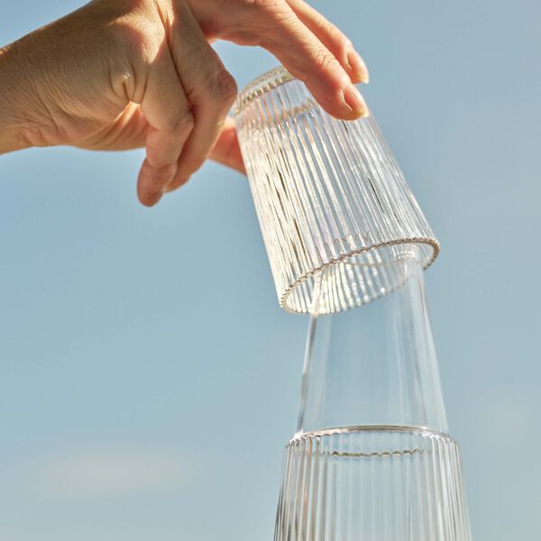 Pilastro karaffel med glass, klar, Stelton