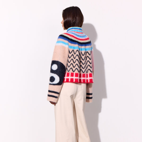 Kitti Turtleneck Blouse, mixed Kitti Turtleneck Blouse, mixed, HUNKØN