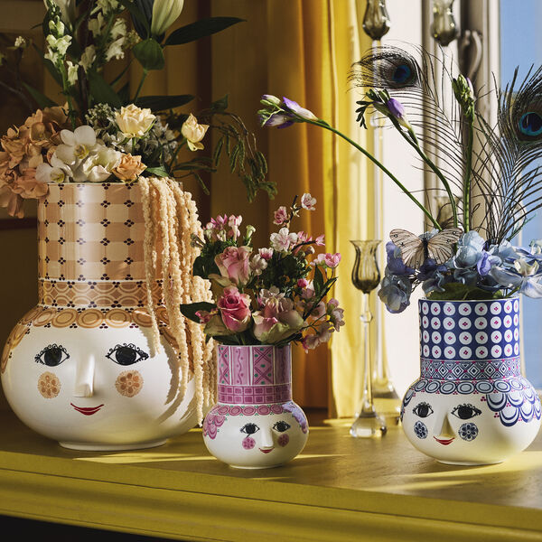 Olga Vase, bl&aring;, Bj&oslash;rn Wiinblad