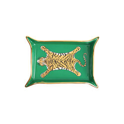 Tiger Valet skål, green/gold, Jonathan Adler