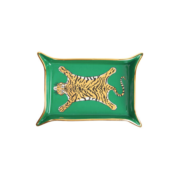 Tiger Valet skål, green/gold, Jonathan Adler