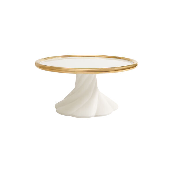 Geneva Cake Stand, white/gold, Jonathan Adler