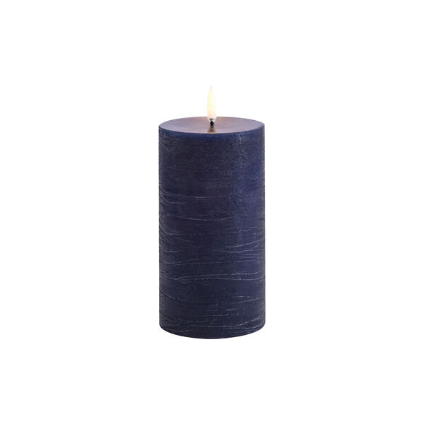 LED Pillar Candle 15 cm, dark blue, Uyuni Lighting