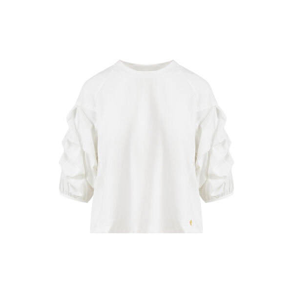 Bluse Mix med puffete ermer, off-white Bluse Mix med puffete ermer, off-white, Coster Copenhagen