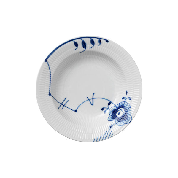 Blå Mega Riflet dyp tallerken, Royal Copenhagen
