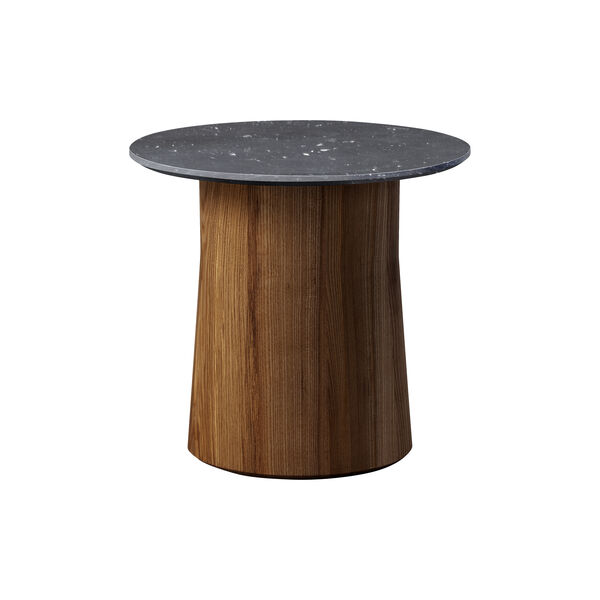 Niveau Coffee Table &Oslash; 45 cm, Black Marquina/oiled stained ash, Fredericia Furniture